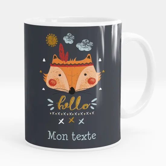 Mug - Tasse personnalisée - Renard indien Hello