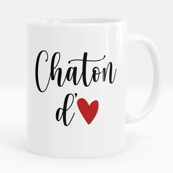 Mug - Tasse personnalisée - Chaton d'amour