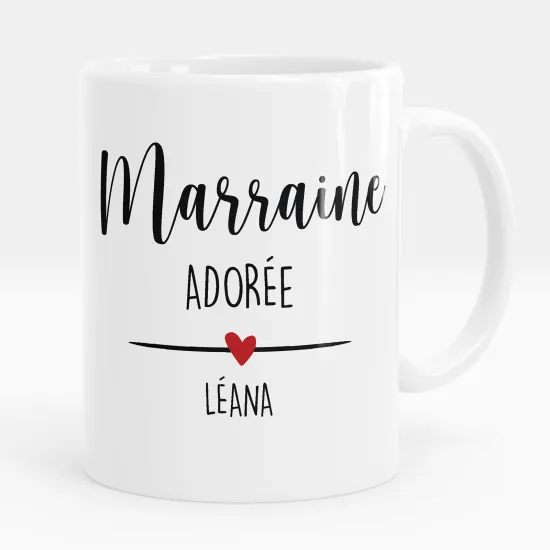 Mug - Tasse personnalisée - Marraine adorée