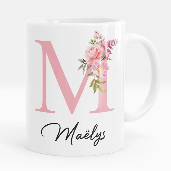 Mug - Tasse personnalisée Monogramme - Lettre M