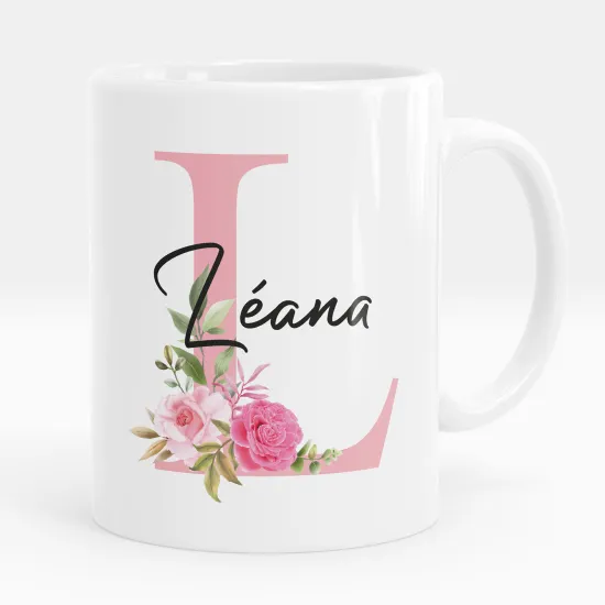 Mug - Tasse personnalisée Monogramme - Lettre L