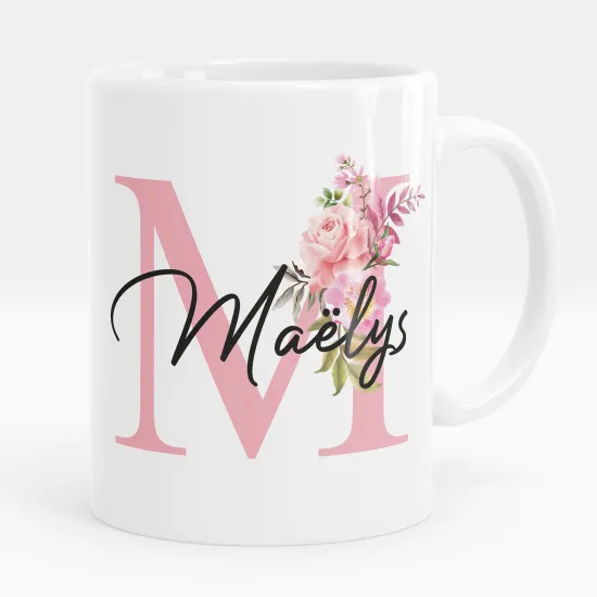 Mug - Tasse personnalisée Monogramme - Lettre M