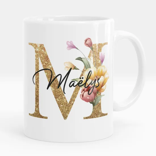 Mug - Tasse personnalisée Monogramme - Lettre M