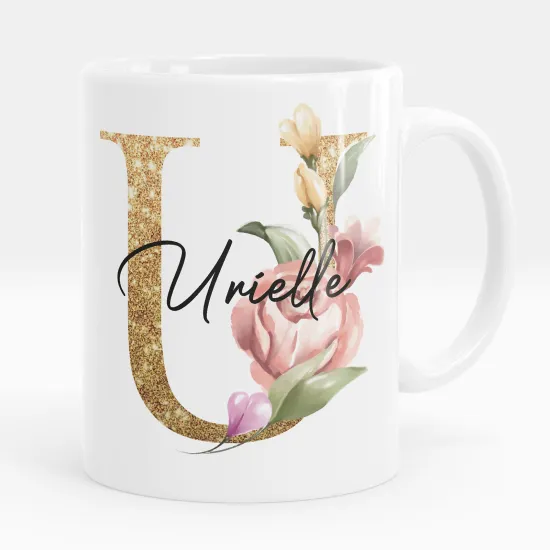 Mug - Tasse personnalisée Monogramme - Lettre U