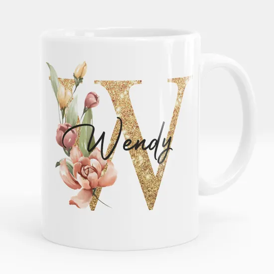 Mug - Tasse personnalisée Monogramme - Lettre W