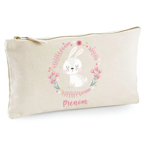 Trousse - Lapin fleuris