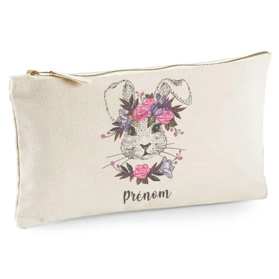 Trousse - Lapin fleuris