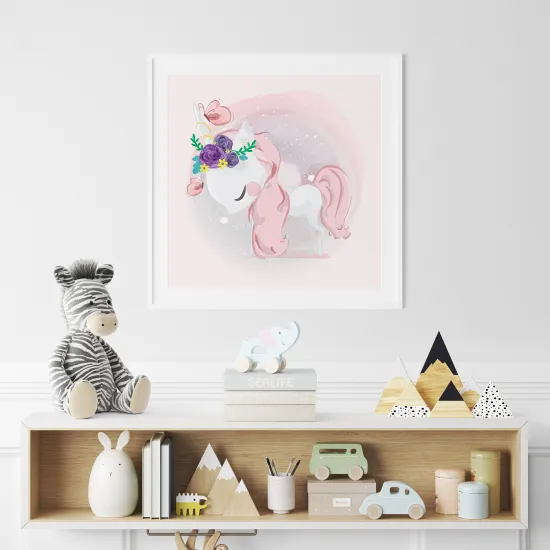 Poster / Affiche carrée Enfants - Licorne