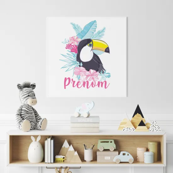 Poster / Affiche carrée enfants personnalisée - Toucan