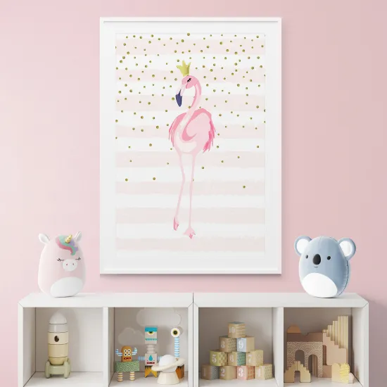 Poster / Affiche enfants - Flamant rose