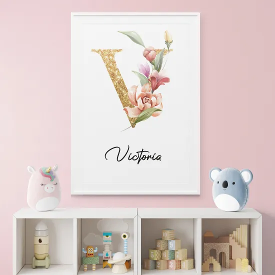 Affiche / Poster Monogramme - Lettre V