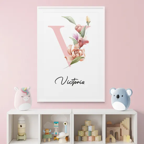 Affiche / Poster Monogramme - Lettre V