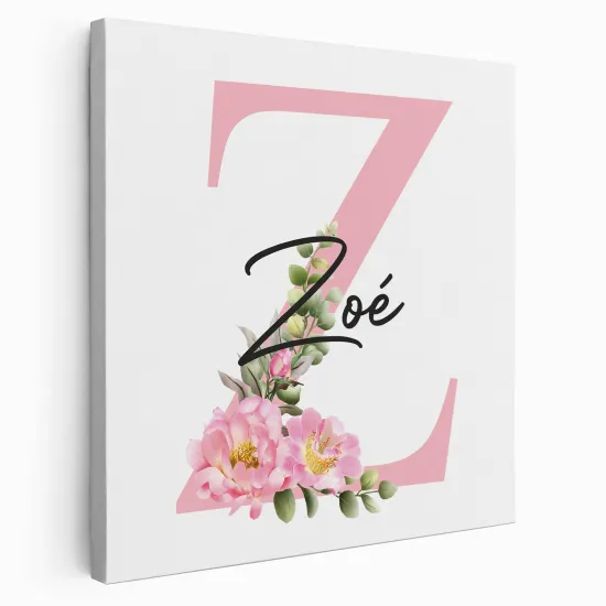 Tableau Toile Monogramme Carré - Lettre Z