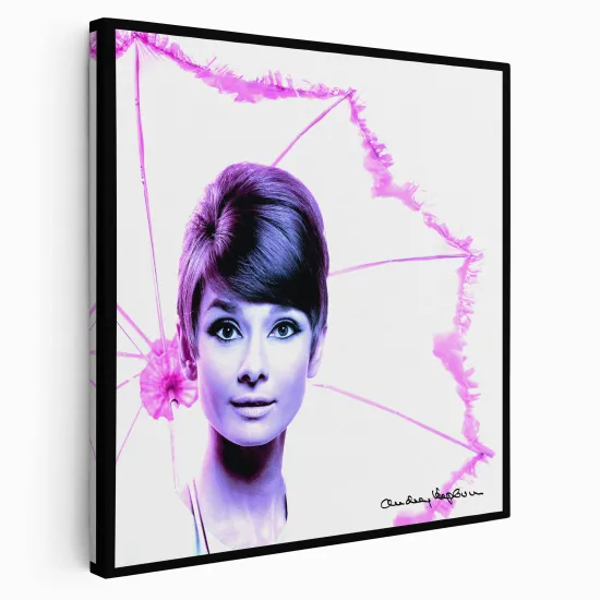 Tableau toile Carré - Audrey hepburn