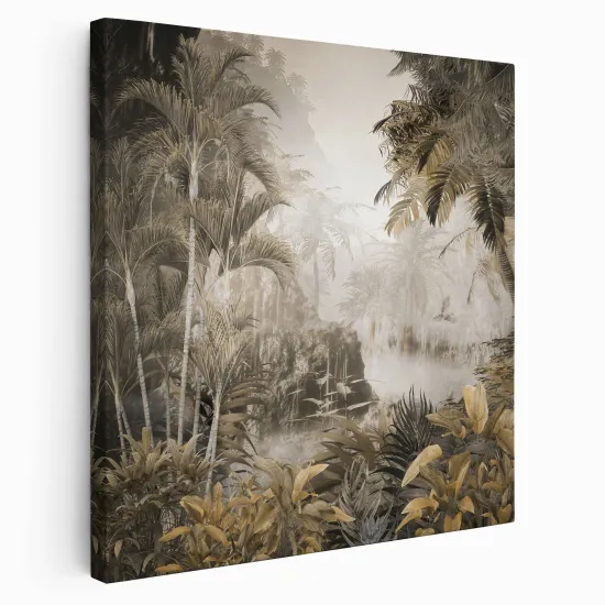 Tableau toile Carré - Forêt tropicale