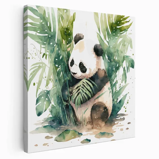 Tableau toile Enfants Carré - Panda