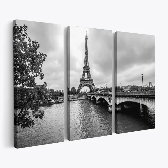 Tableau triptyque sur toile - Tour Eiffel Paris