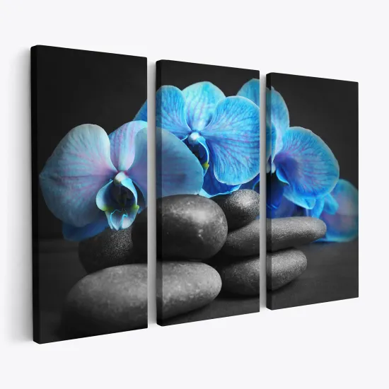 Tableau triptyque sur toile - Orchidées