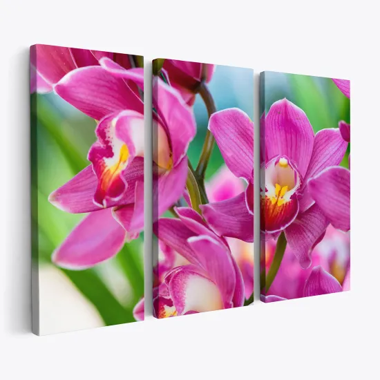 Tableau triptyque sur toile - Fleurs