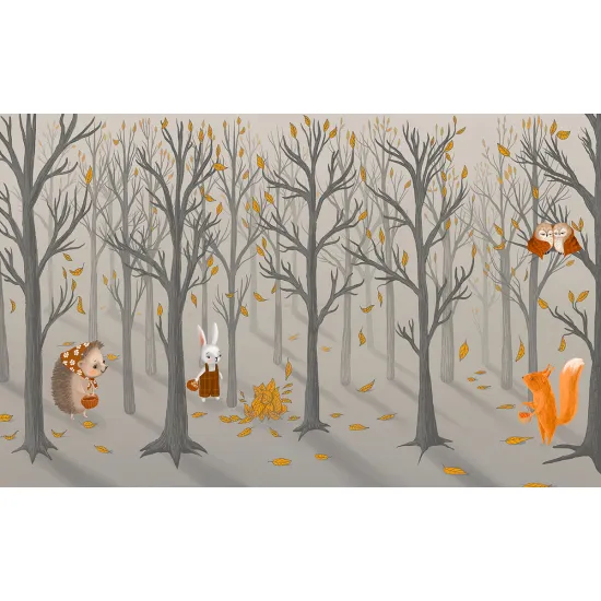 Papier peint panoramique Enfants - Animaux de la Forêt