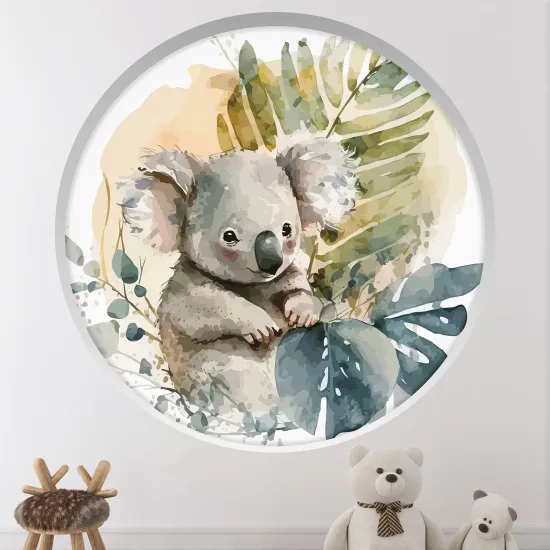 Stickers Trompe l'œil Arche ronde Enfants - Koala