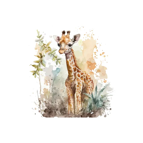 Papier peint panoramique Enfants - Girafe