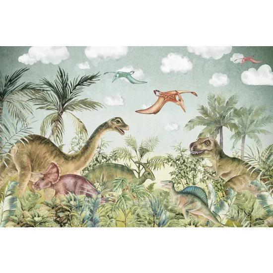 Papier peint panoramique Enfants - Dinosaures - 2646