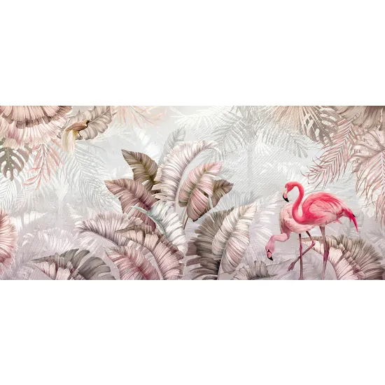 Papier peint panoramique - Flamants Roses