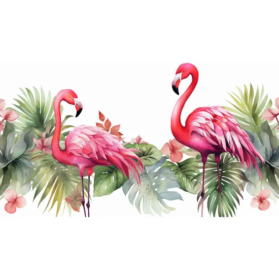 Papier peint panoramique - Flamants Roses