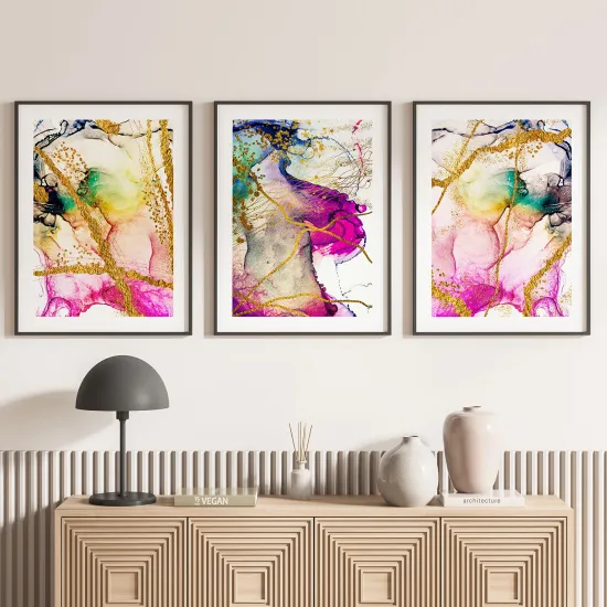 Lot de 3 Affiches / Posters Triptyque - Design