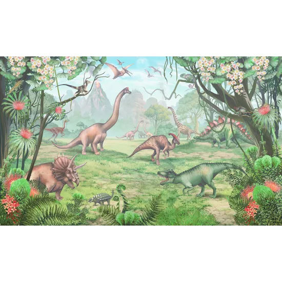 Papier peint panoramique Enfants - Dinosaures