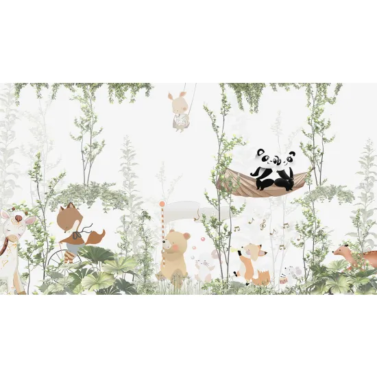 Papier peint panoramique Enfants - Animaux