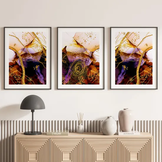 Lot de 3 Affiches / Posters Triptyque - Design