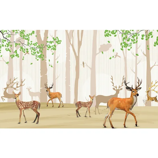 Papier peint panoramique Enfants - Animaux de la Forêt