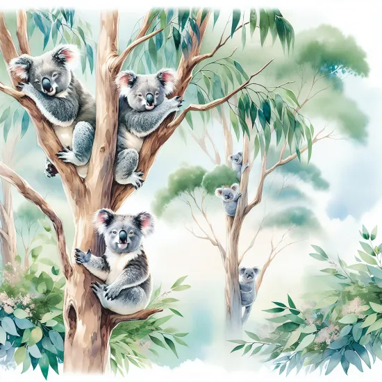 Papier peint panoramique Enfants - Koalas