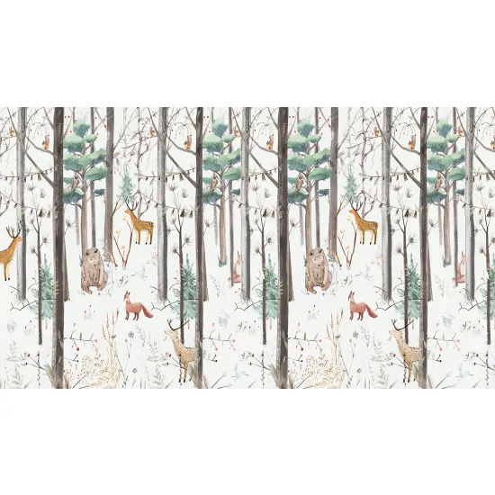 Papier peint panoramique Enfants - Animaux de la Forêt