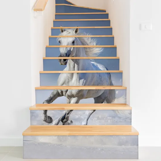 Stickers contremarches escalier - Cheval