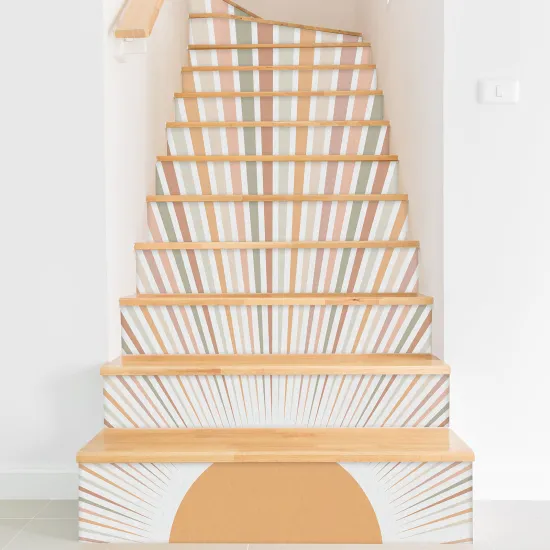 Stickers contremarches escalier - Soleil Boho