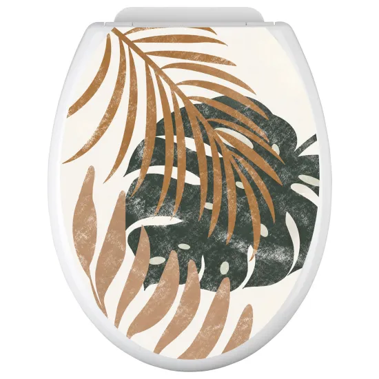 Stickers Abattant WC - Feuilles tropicales