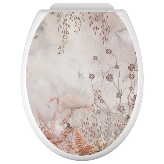 Stickers Abattant WC - Flamant rose