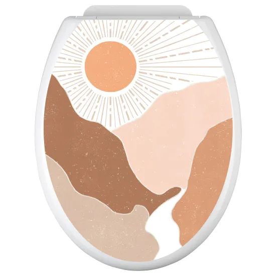 Stickers Abattant WC - Paysage Boho