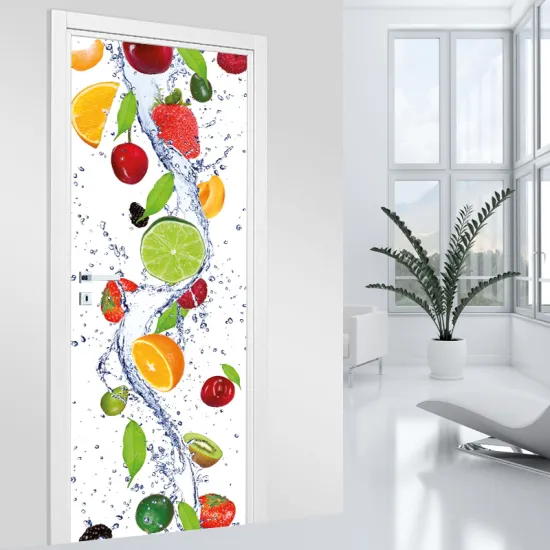 Stickers pour porte - Cascade de fruits