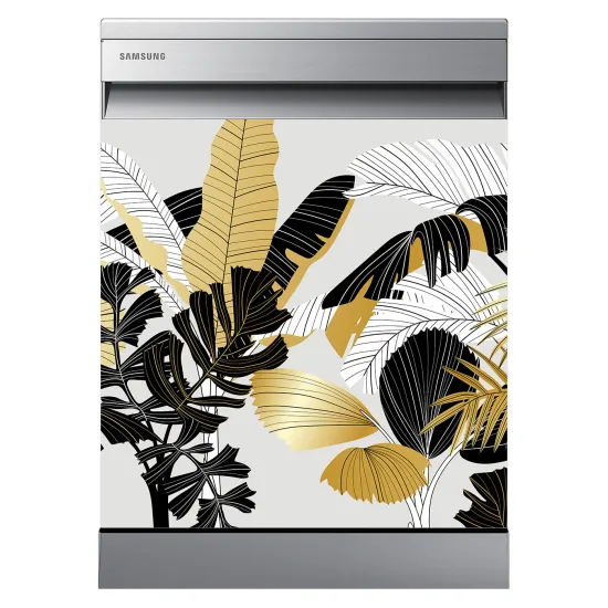 Stickers Lave vaisselle - Feuilles tropicales