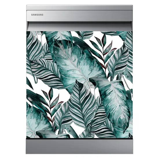 Stickers Lave vaisselle - Feuilles tropicales