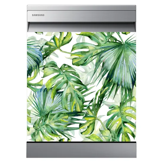 Stickers Lave vaisselle - Feuilles tropicales