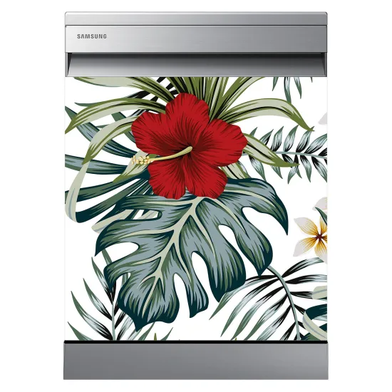 Stickers Lave vaisselle - Fleurs tropicales