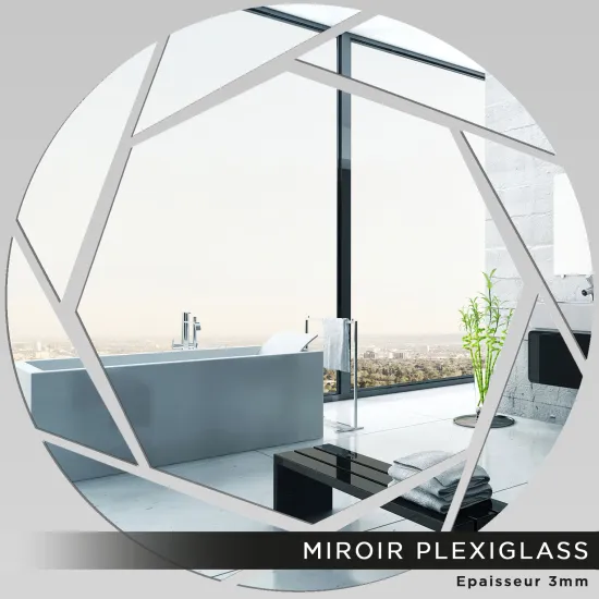 Miroir Plexiglass - Rond destructuré