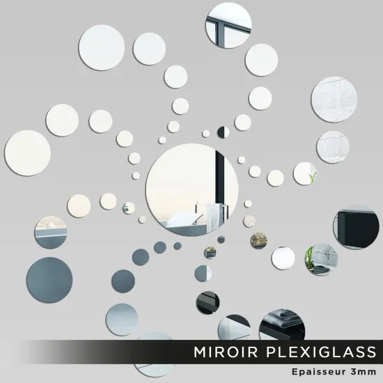 Miroir Plexiglass - Rond en folie