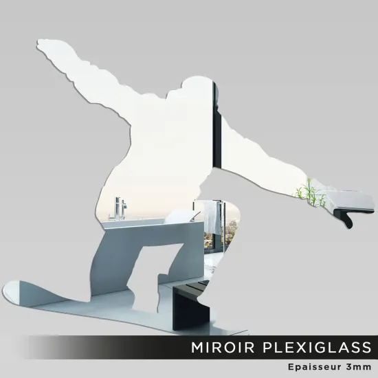 Miroir Plexiglass - Snowboarder