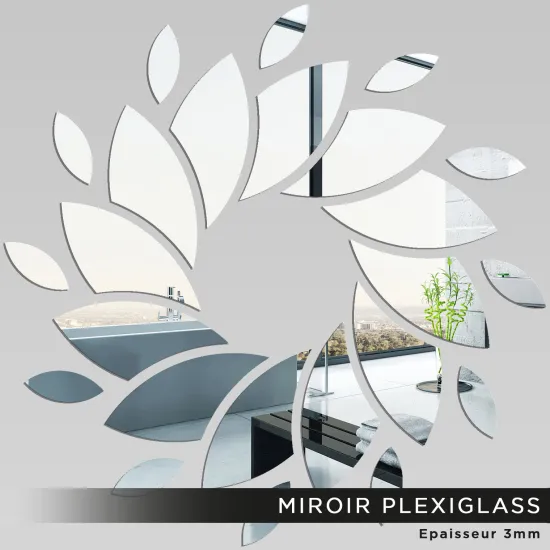 Miroir Plexiglass - Spirale pétale